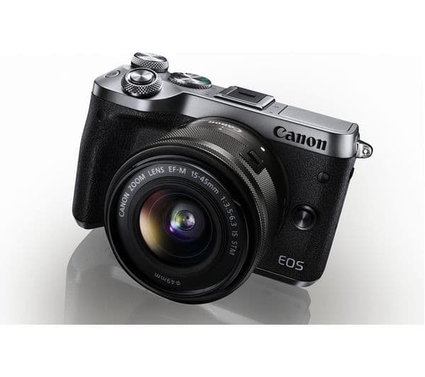 Canon EOS M6 Mirrorless Camera EF-M 15-45mm f/3.5-6.3 IS STM Lens Kit - Silver - Image 5