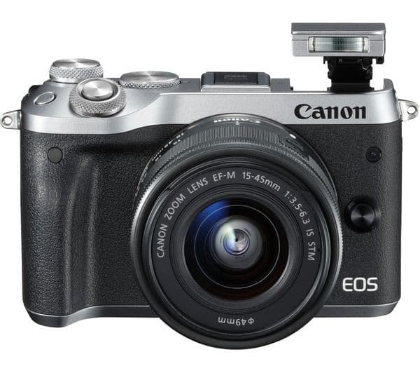 Canon EOS M6 Mirrorless Camera EF-M 15-45mm f/3.5-6.3 IS STM Lens Kit - Silver - Image 6