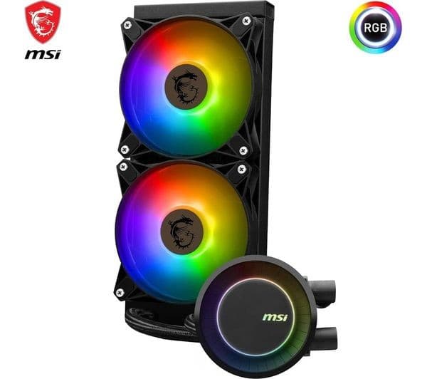MSI MAG CORELIQUID E240 240mm ARGB Liquid CPU Cooler - Black - Image 2