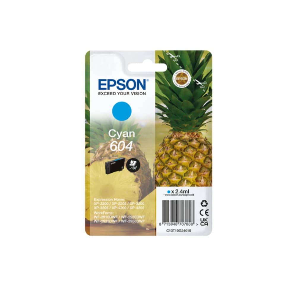 Epson 604 Original Standard Yield Ink Cartridge - Cyan - Image 1