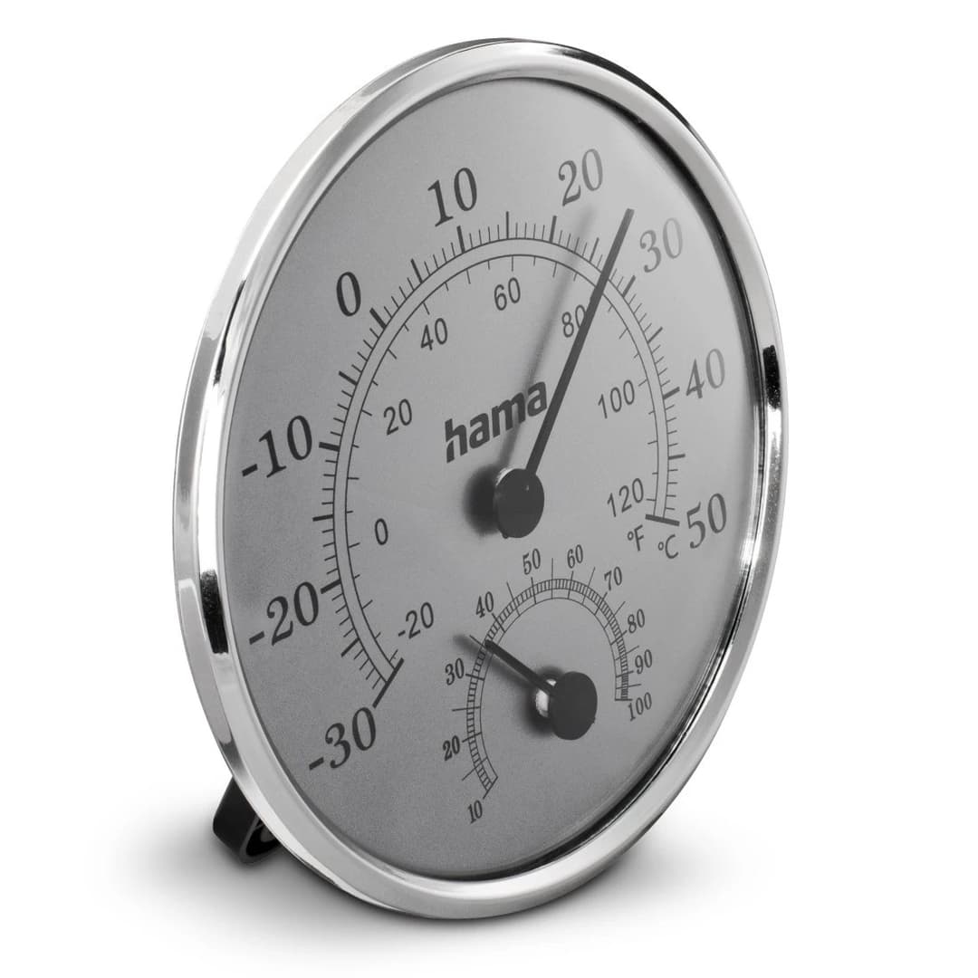 Hama Saipan Indoor Thermometer, Grey/Silver - Image 2