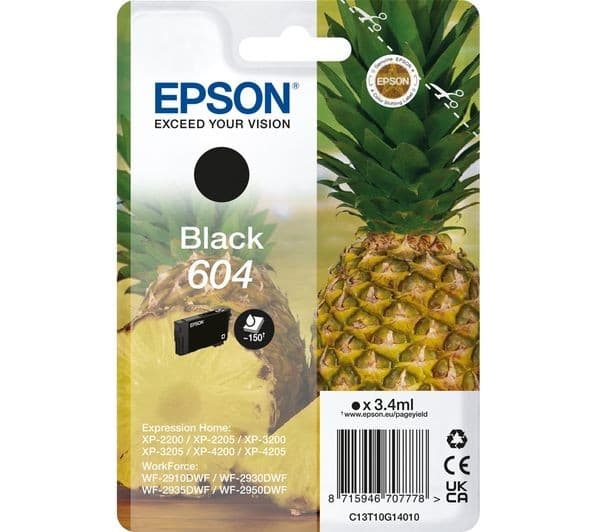 Epson 604 Original Standard Yield Ink Cartridge - Black