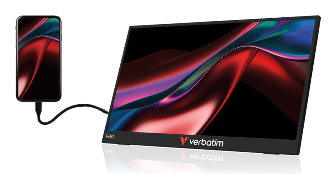 Verbatim Portable 15.6" FHD Touch Monitor LIGHT Portable monitor Black 15.6" LCD 1920 x 1080 pixels - Image 3