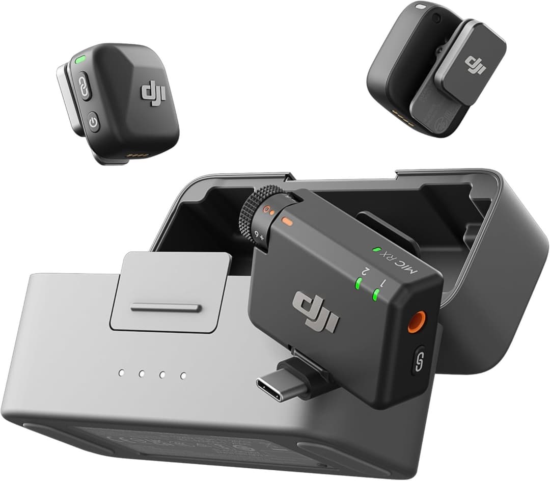 DJI Mic Mini (2 TX + 1 RX + Charging Case) Wireless Microphone Kit Black - Image 1