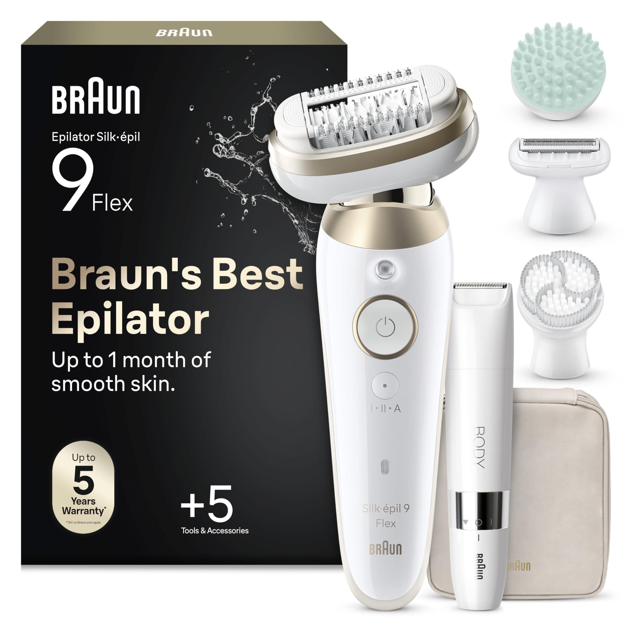 Braun Silk·épil 9 Flex 9-481 3D Epilator - White/Gold