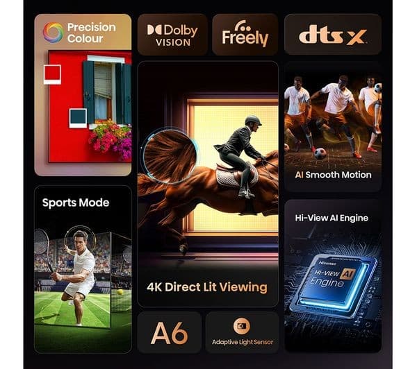 Hisense A6Q 4K UHD HDR Smart LED TV with Freely - 55-inch (55A6QTUK) - Image 4