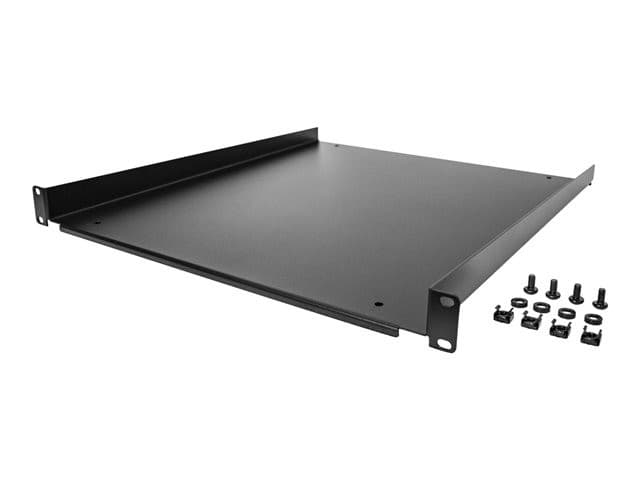 StarTech.com 1U Fixed Server Rack Mount Shelf, 20in Deep Steel Universal Cantilever Tray for 19" AV/Data/Network Equipment Rack with Cage Nuts & Screws, 55lbs Weight Capacity, 20" Deep - 1U Network Rack Shelf - rack shelf - 1U - Image 4