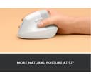 Logitech Lift Vertical Ergonomic Mouse - White thumbnail 3