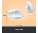 Logitech Lift Vertical Ergonomic Mouse - White thumbnail 9