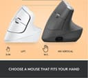 Logitech Lift Vertical Ergonomic Mouse - White thumbnail 10