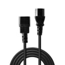 Lindy 0.5m IEC C14 to C13 Mains Extension Cable - Black thumbnail 2