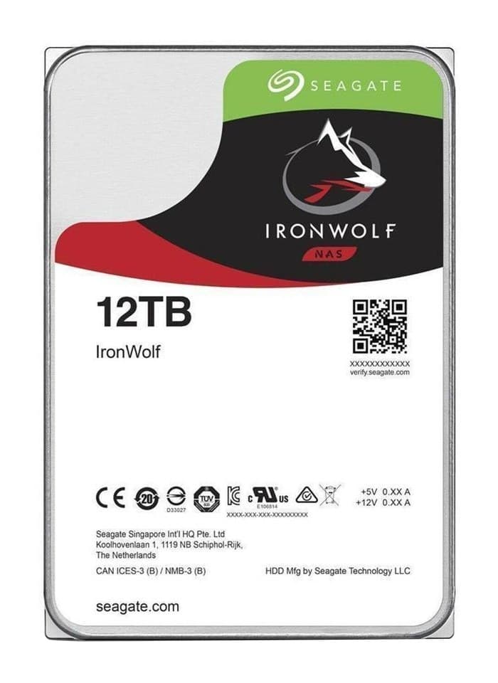 Seagate IronWolf 12 TB NAS HDD 3.5" Serial ATA III 7200 RPM 256MB Cache - ST12000VN0008 - Image 1