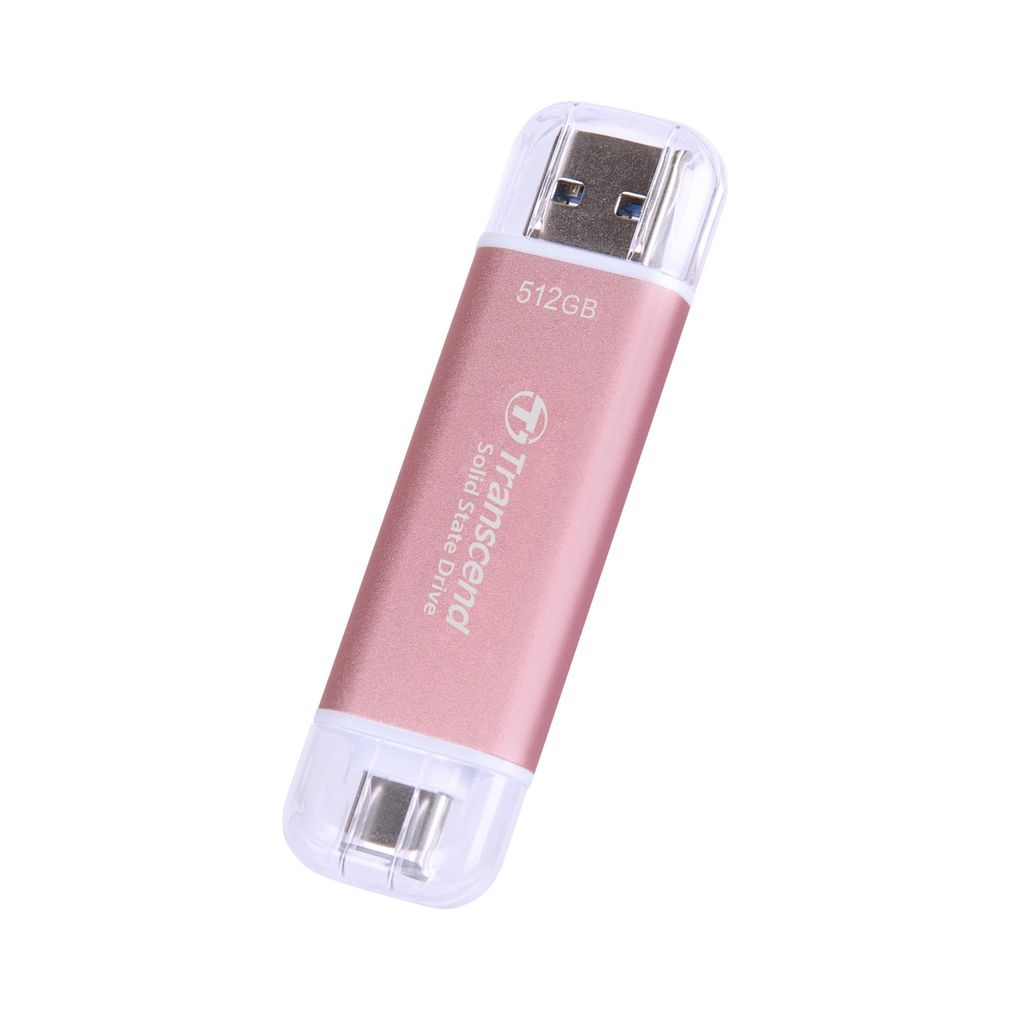 512GB Transcend ESD310 Portable SSD Dual USB 10Gbps (Type-A and Type-C) Pink