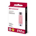 512GB Transcend ESD310 Portable SSD Dual USB 10Gbps (Type-A and Type-C) Pink thumbnail 4