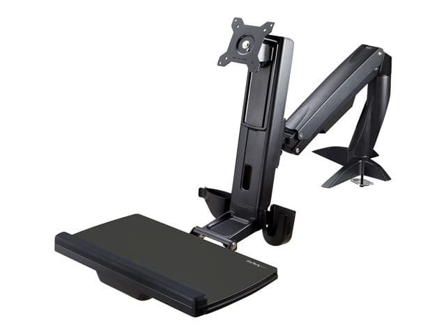 StarTech.com ARMSTSCP1 Sit-Stand Monitor Arm with Keyboard Tray - Black