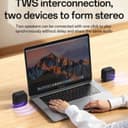 YESIDO YSW35 Mini Cube TWS Bluetooth Speaker with Enhanced Bass & Lanyard - Black thumbnail 5