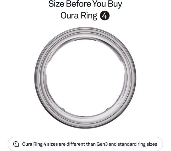 Oura Ring 4 Smart Ring - Brushed Silver, Size 9 - Image 2