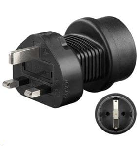 MicroConnect PETRAVEL1 Schuko to UK Travel Power Adapter - Image 1