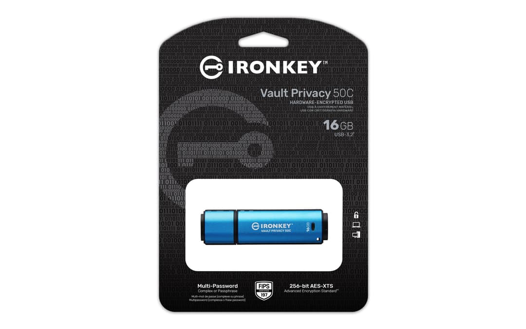Kingston IronKey Vault Privacy 50C USB-C Encrypted Flash Drive 16GB - Image 6