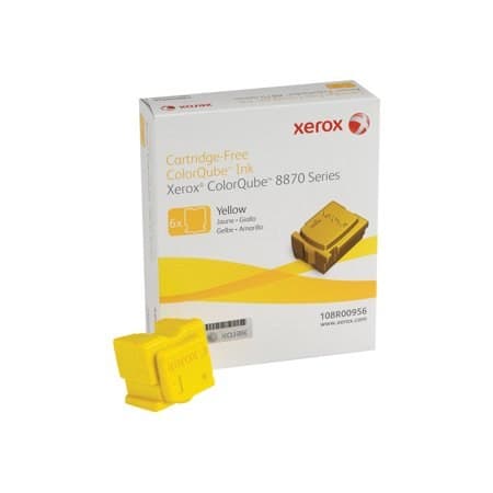 Xerox 108R00956 ColorQube 8870 Solid Ink Sticks - Yellow (Pack of 6)