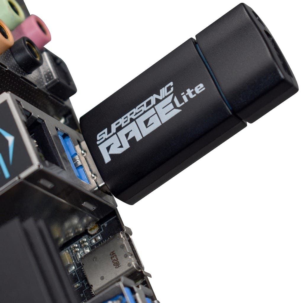 Patriot Supersonic Rage Lite USB 3.2 Gen 1 Type-A Flash Drive 64GB - Black/Blue - Image 5