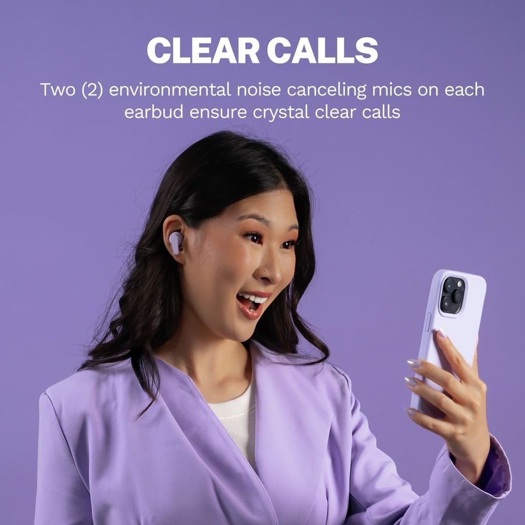 JLab GO Pods ANC In-Ear True Wireless Earbuds - Lilac - Image 4