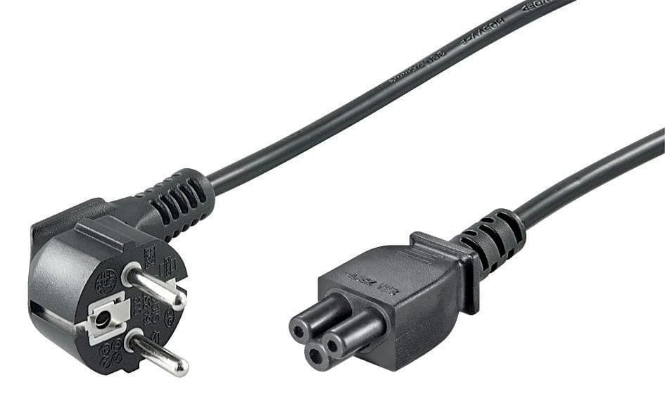 Microconnect Power Cord CEE 7/7 Schuko Angled to IEC C5 5m - Black