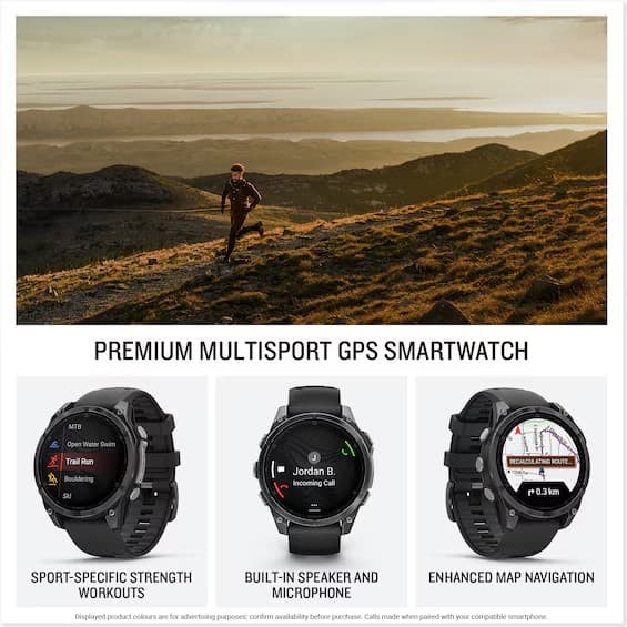 Garmin fēnix 8 AMOLED 47mm GPS Smartwatch - Slate Grey & Black - Image 5