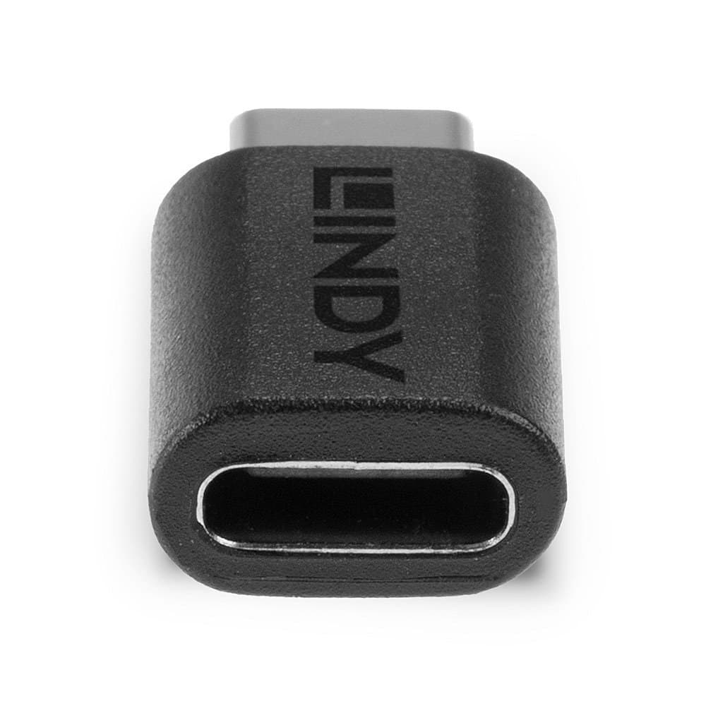 Lindy USB 3.2 Gen 2x2 Type C Male to Type C Female Adapter, 20Gbps, Black - Image 4