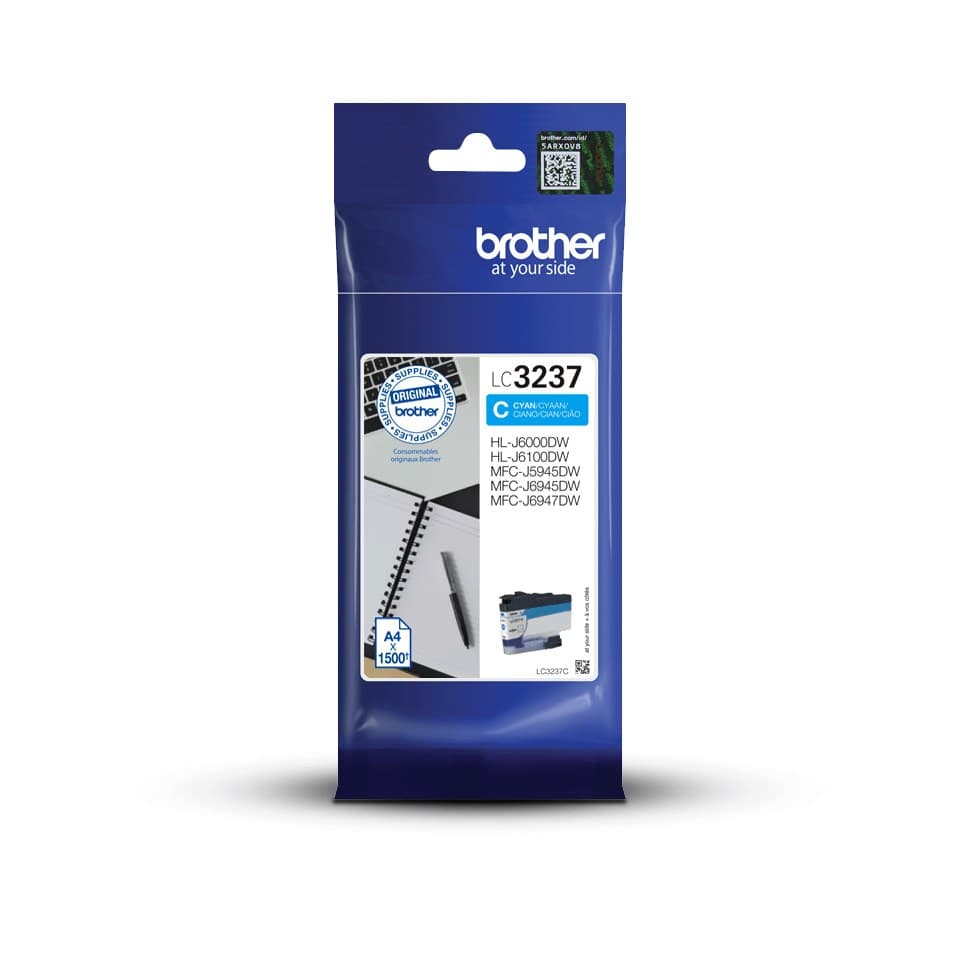 Brother LC3237C Standard Yield Original Ink Cartridge - Cyan