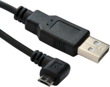 Microconnect USB-A to Micro-USB B Angled Cable, USB 2.0, Black, 3m - Image 1