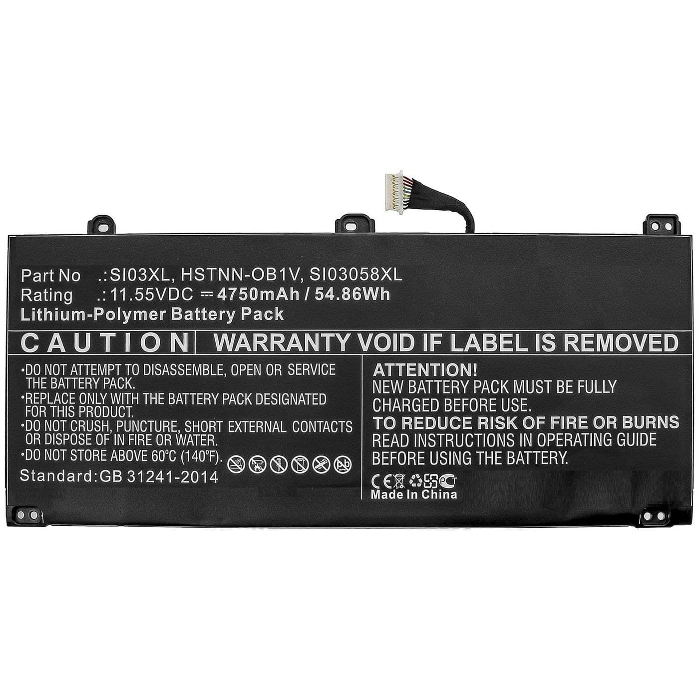 CoreParts MBXHP-BA0273 Replacement Laptop Battery for HP Chromebook 14B 54.86Wh 11.55V 4750mAh Li-Polymer