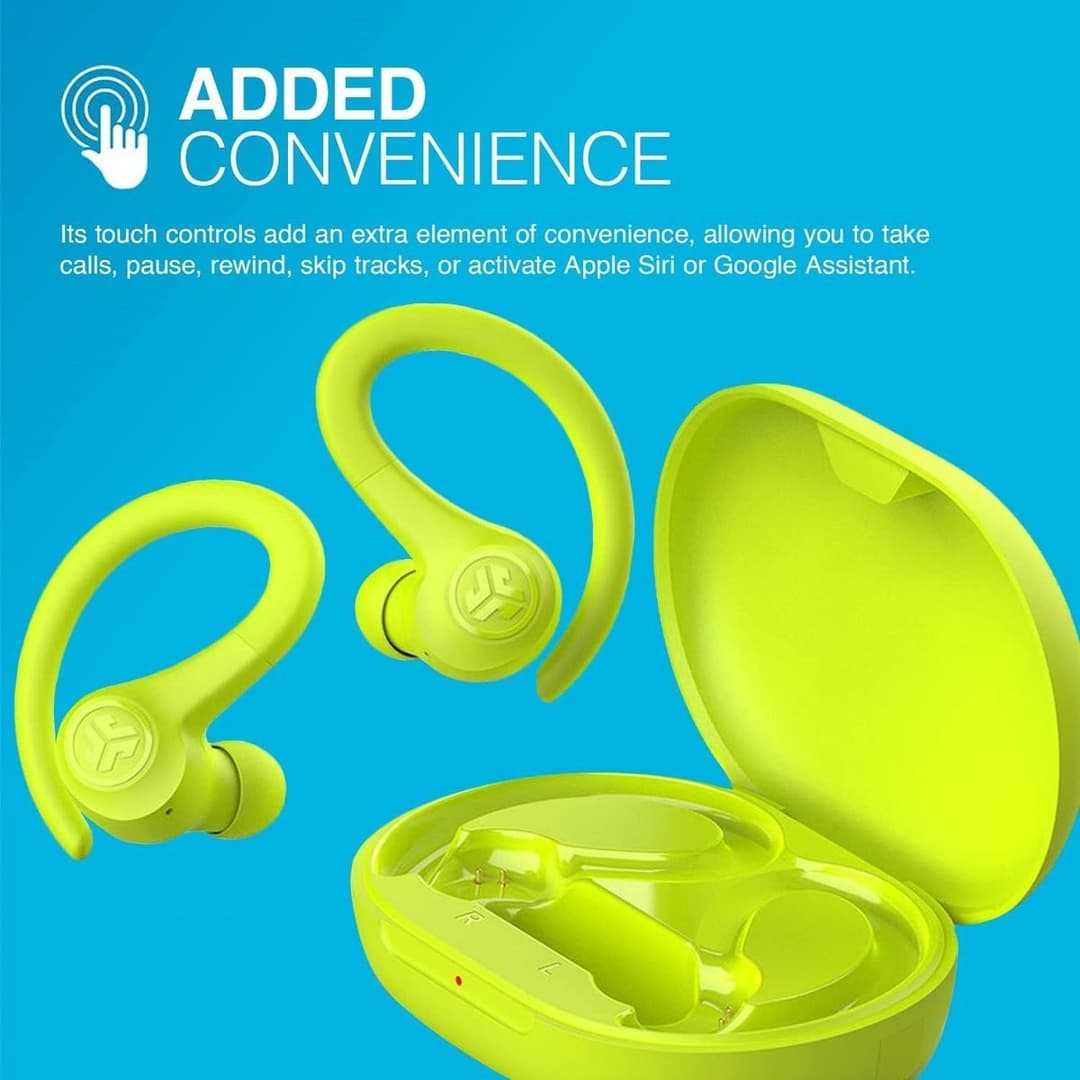 JLab GO Air Sport True Wireless Earbuds - Neon Yellow - Image 6