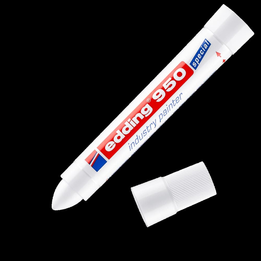 edding 950 Industry Painter Round Nib 10mm Box of 10 - White - Image 1