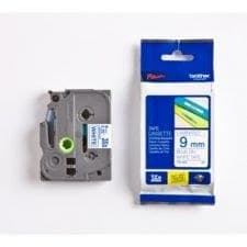 Brother TZe-223 Gloss Laminated P-touch Label Tape Blue on White 8m - 9mm - Image 1