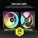 Corsair iCUE LINK QX120 RGB 120mm Magnetic Dome RGB Single Fan Expansion Kit - Black thumbnail 5
