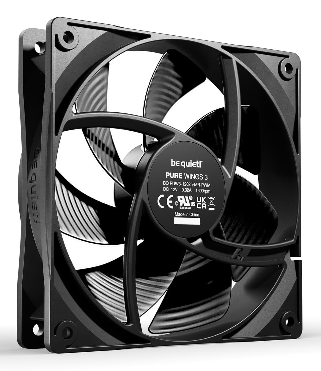 be quiet! Pure Wings 3 120mm PWM Triple Pack Case Fans - Black - Image 2