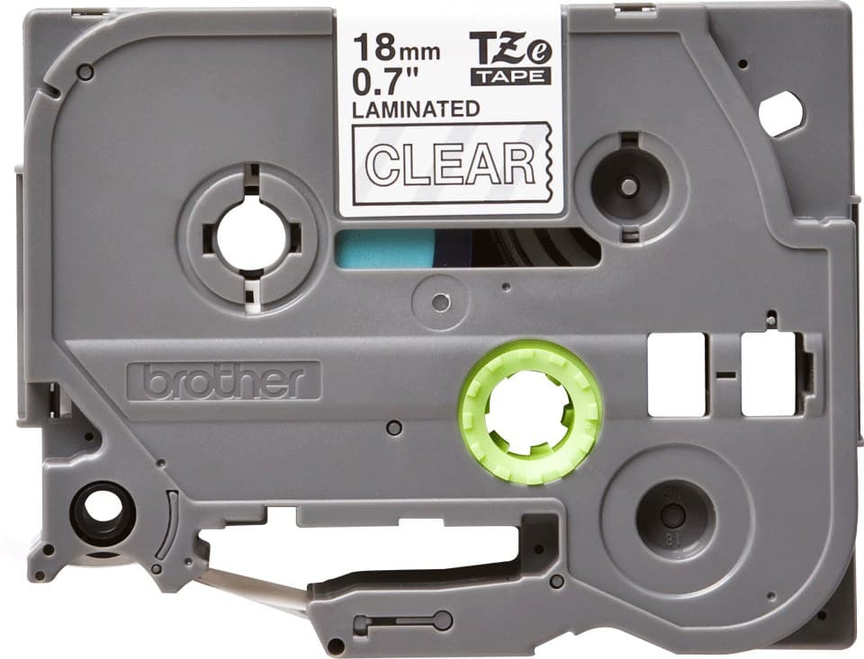 Brother TZe-145 Laminated Label Tape 18mm x 8m - White on Clear - Image 2