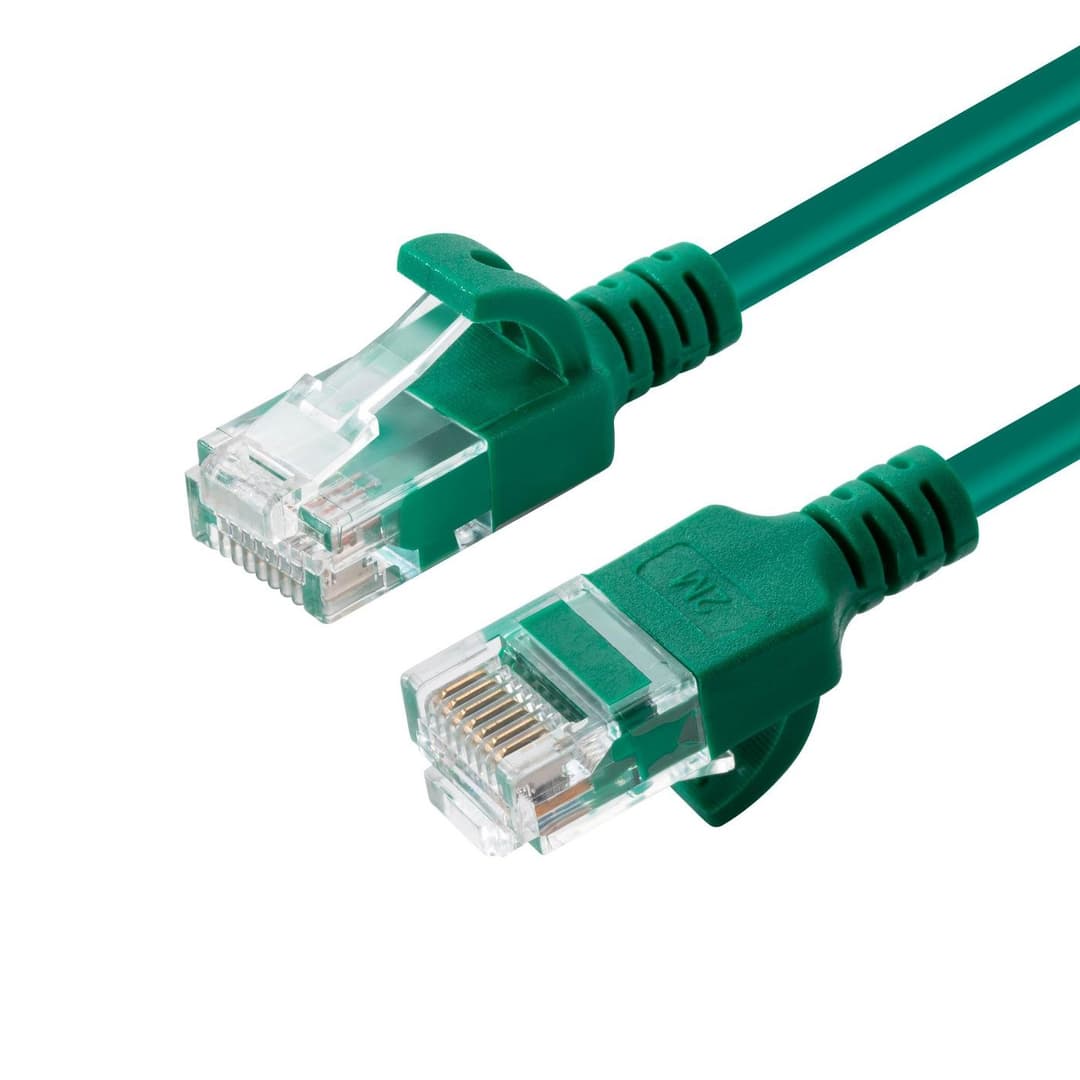 Microconnect U/UTP CAT6A Slim LSZH Network Cable 10m - Green - Image 1