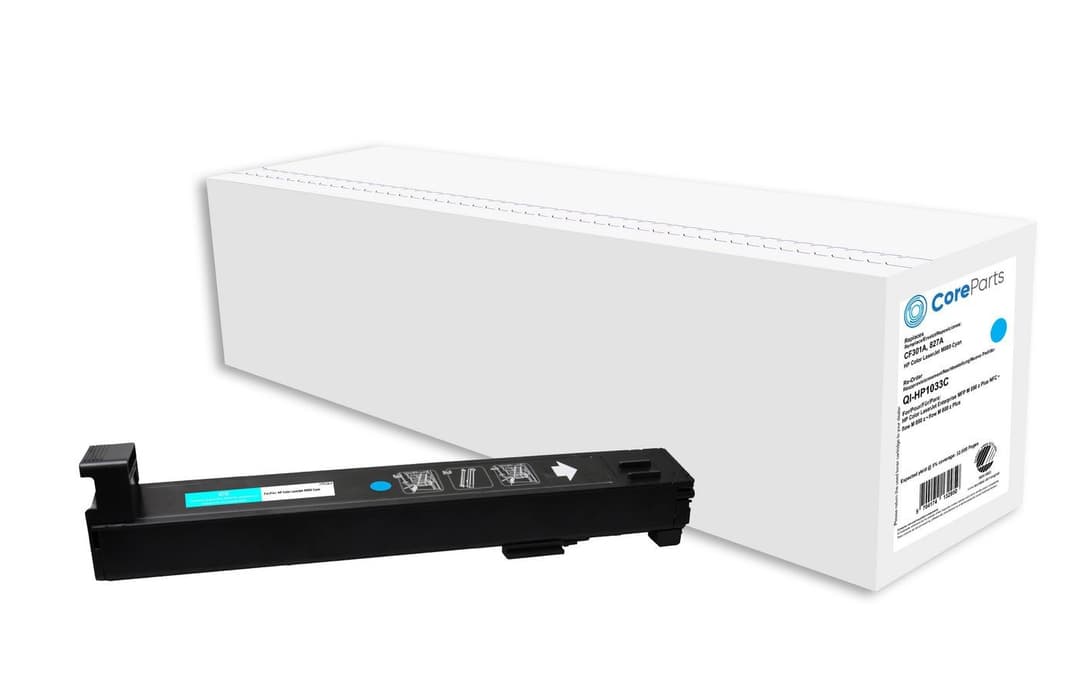 CoreParts QI-HP1033C Toner for HP Color LaserJet M880, replaces HP 827A CF301A - Cyan - Image 1