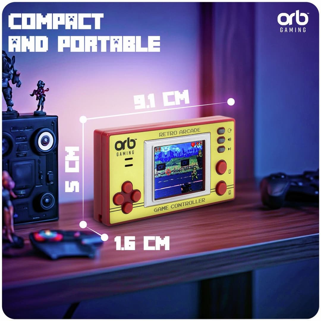 Orb Retro Mini Handheld Console - 150 Built-In 8-Bit Games, 1.8 Inch Colour Screen - Image 4