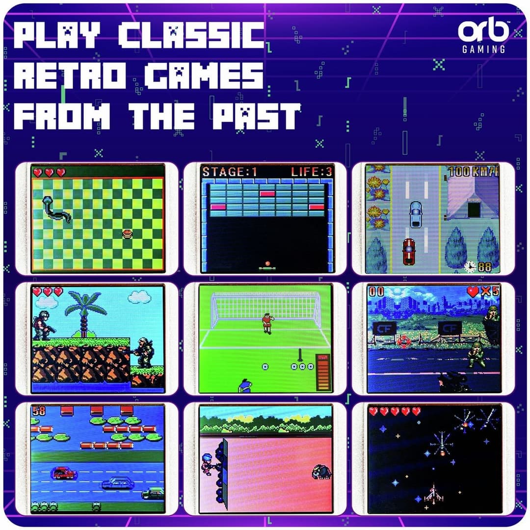 Orb Retro Mini Handheld Console - 150 Built-In 8-Bit Games, 1.8 Inch Colour Screen - Image 5