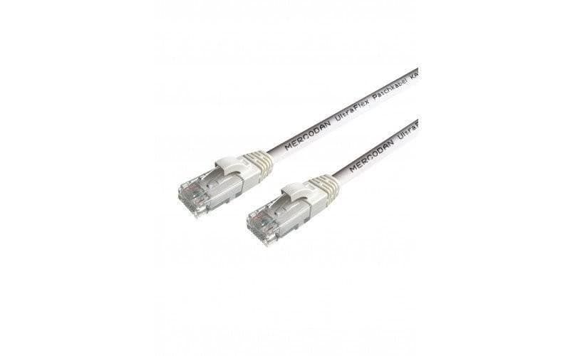 Mercodan UltraFlex CAT6 Patch Cable 25m White LSZH Halogen-Free AWG26 Copper