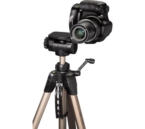 HAMA Star 63 Tripod 66-166 cm with 3-Way Pan and Tilt Head - Champagne - Image 2