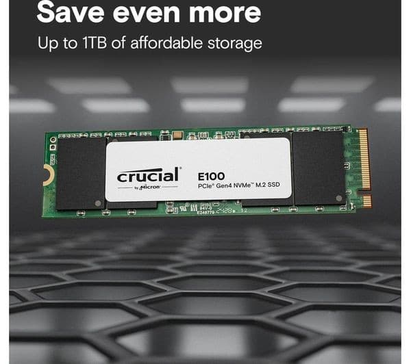 Crucial E100 M.2 2280 PCIe Gen4 NVMe Internal SSD - 480GB - Image 3