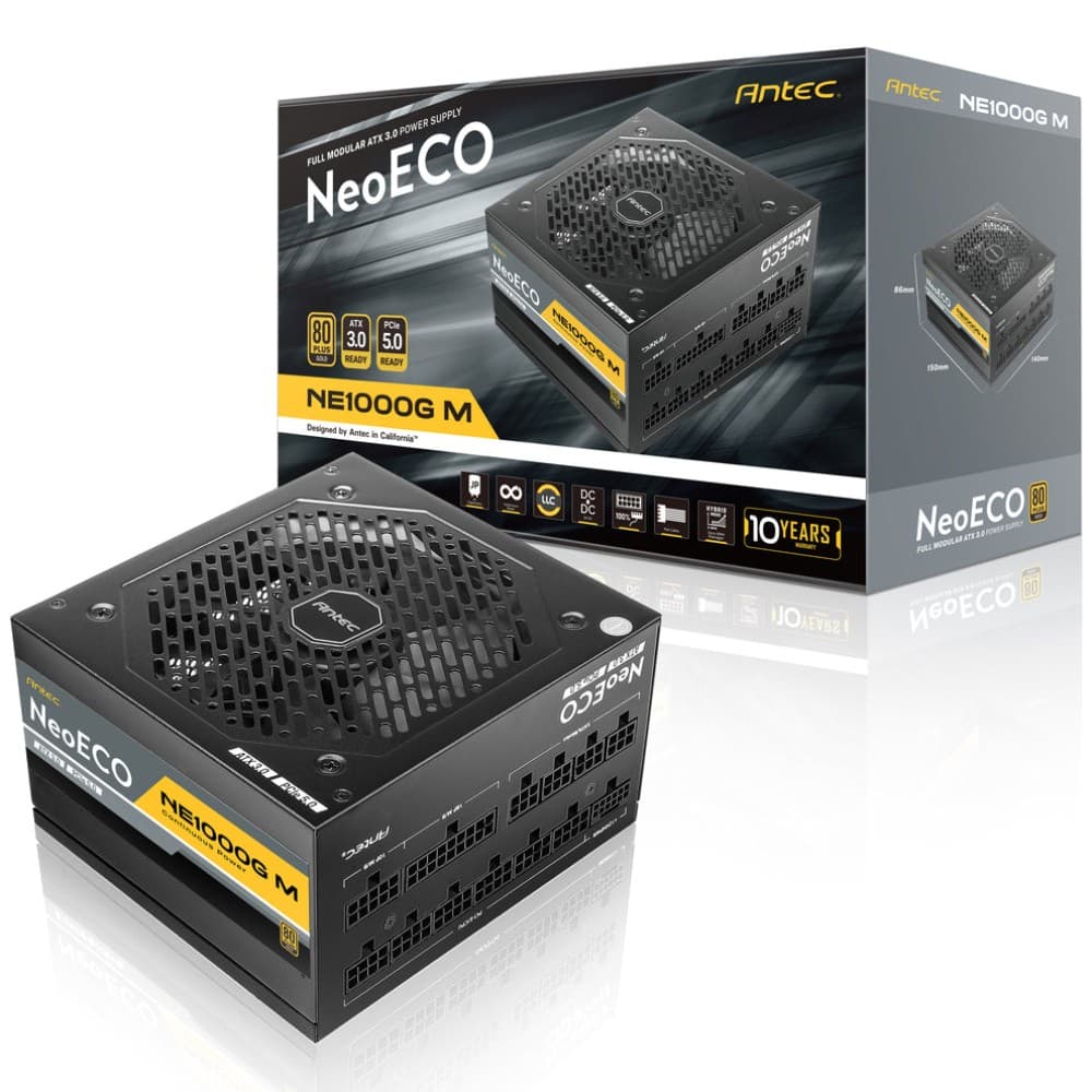 Antec Neo ECO Modular NE1000G M ATX 3.0 1000W 80PLUS Gold PSU Power Supply