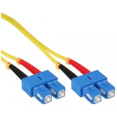 Mercodan Fibre Optic Patch Cable SC-SC OS2 Singlemode Duplex 9/125µm 3m - Yellow (40400124) - Image 1