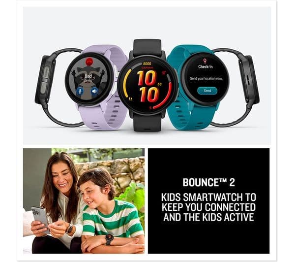 Garmin Bounce 2 43mm Kids Smart Watch GPS LTE Calling Messaging AMOLED 4GB 5 ATM - Light Purple - Image 6