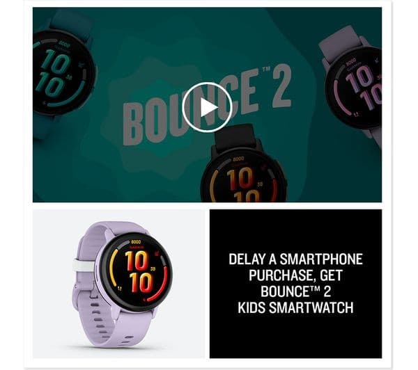 Garmin Bounce 2 43mm Kids Smart Watch GPS LTE Calling Messaging AMOLED 4GB 5 ATM - Light Purple - Image 7