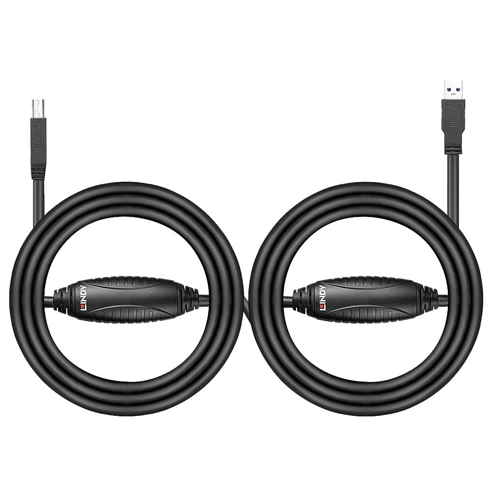 Lindy 43098 10m USB 3.0 Active Cable - USB-A to USB-B, 5Gbps - Image 2